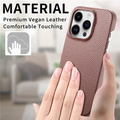 Y5 For iPhone 16 Pro Case Litchi Texture Leather+TPU Slim Phone Cover