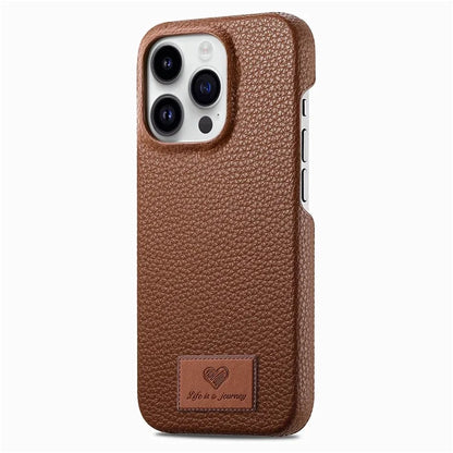 Y5 For iPhone 16 Pro Case Litchi Texture Leather+TPU Slim Phone Cover