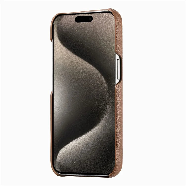 Y5 For iPhone 16 Pro Case Litchi Texture Leather+TPU Slim Phone Cover