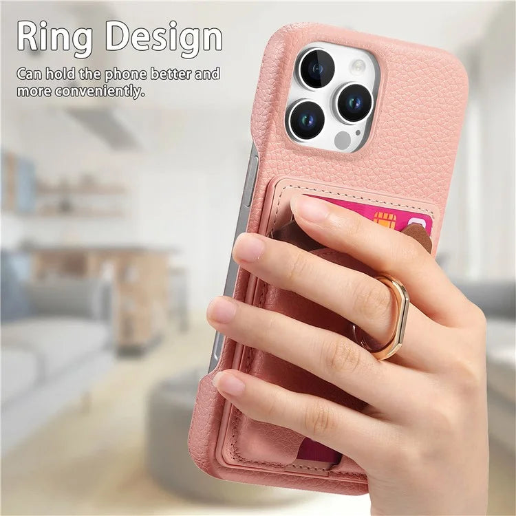 Y6 For iPhone 16 Pro Max Case Cute Bear Design PU Leather+TPU Card Holder Phone Cover