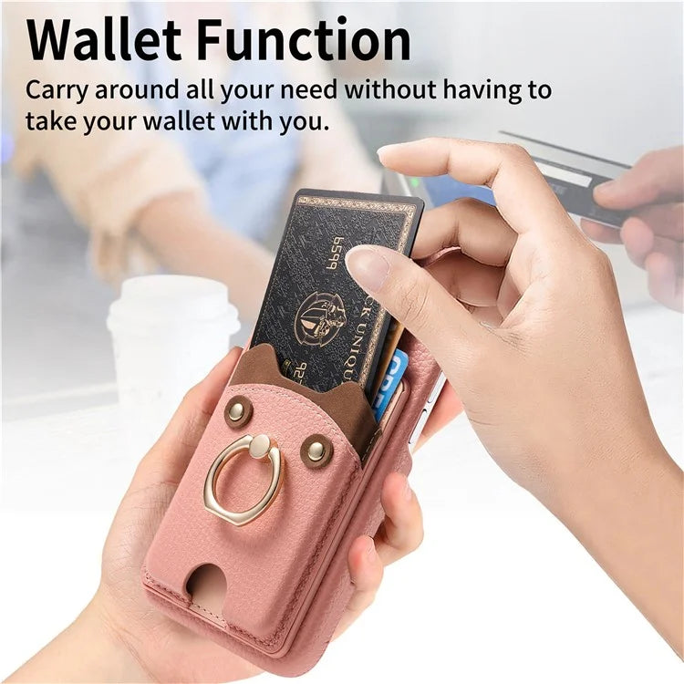 Y6 For iPhone 16 Pro Max Case Cute Bear Design PU Leather+TPU Card Holder Phone Cover