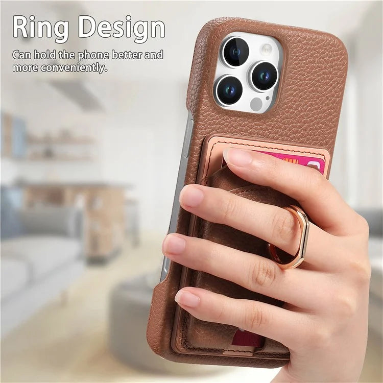 Y6 For iPhone 16 Pro Max Case Cute Bear Design PU Leather+TPU Card Holder Phone Cover