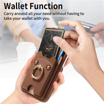 Y6 For iPhone 16 Pro Max Case Cute Bear Design PU Leather+TPU Card Holder Phone Cover