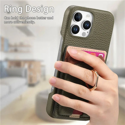 Y6 For iPhone 16 Pro Max Case Cute Bear Design PU Leather+TPU Card Holder Phone Cover
