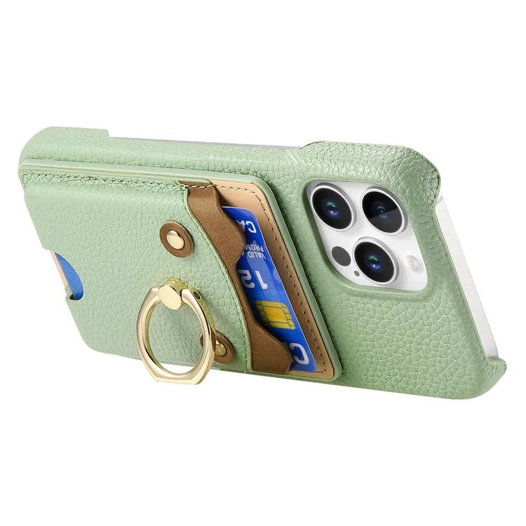 Y6 For iPhone 16 Pro Max Case Cute Bear Design PU Leather+TPU Card Holder Phone Cover
