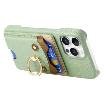 Y6 For iPhone 16 Pro Max Case Cute Bear Design PU Leather+TPU Card Holder Phone Cover