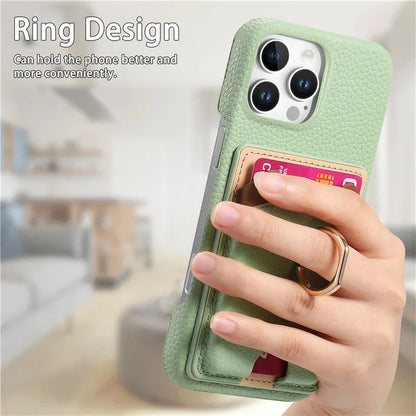 Y6 For iPhone 16 Pro Max Case Cute Bear Design PU Leather+TPU Card Holder Phone Cover