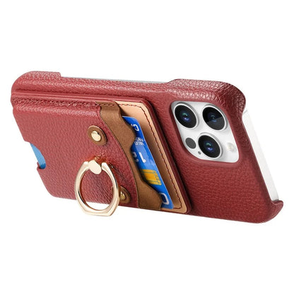 Y6 For iPhone 16 Pro Max Case Cute Bear Design PU Leather+TPU Card Holder Phone Cover