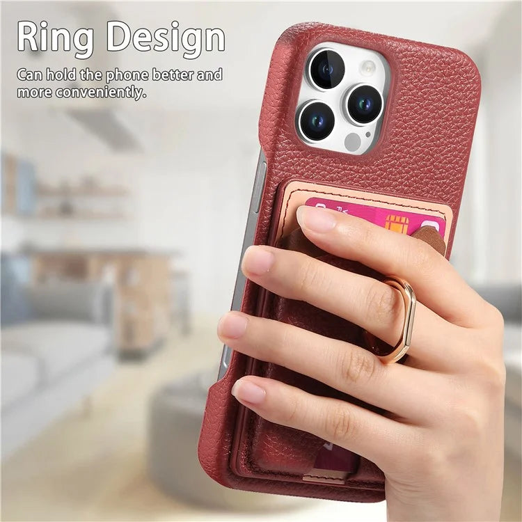 Y6 For iPhone 16 Pro Max Case Cute Bear Design PU Leather+TPU Card Holder Phone Cover