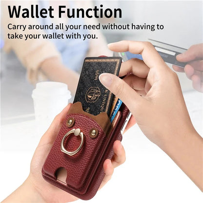 Y6 For iPhone 16 Pro Max Case Cute Bear Design PU Leather+TPU Card Holder Phone Cover