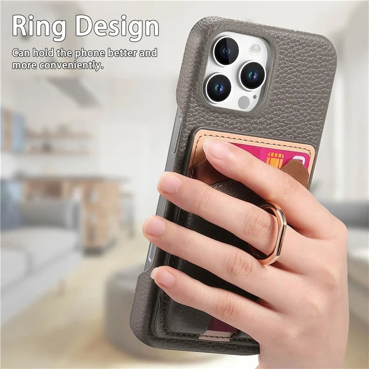 Y6 For iPhone 16 Pro Max Case Cute Bear Design PU Leather+TPU Card Holder Phone Cover