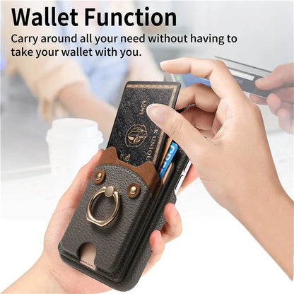 Y6 For iPhone 16 Pro Max Case Cute Bear Design PU Leather+TPU Card Holder Phone Cover