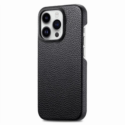 Y1 For iPhone 16 Pro Case Shockproof Litchi Texture Leather+PC Phone Cover