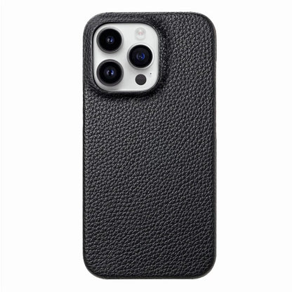 Y1 For iPhone 16 Pro Case Shockproof Litchi Texture Leather+PC Phone Cover