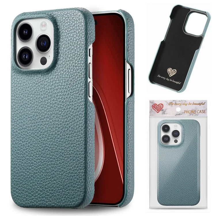 Y1 For iPhone 16 Pro Case Shockproof Litchi Texture Leather+PC Phone Cover