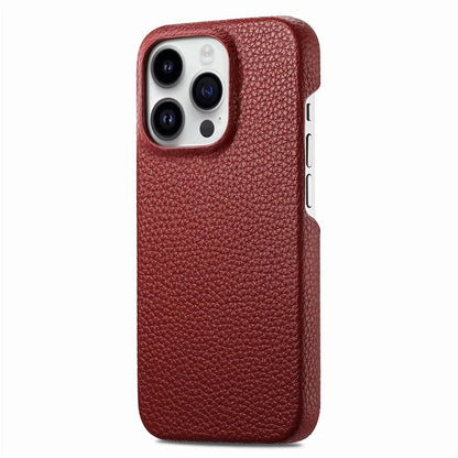 Y1 For iPhone 16 Pro Case Shockproof Litchi Texture Leather+PC Phone Cover