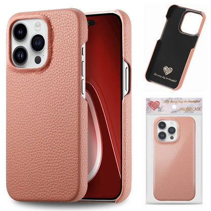 Y1 For iPhone 16 Pro Case Shockproof Litchi Texture Leather+PC Phone Cover
