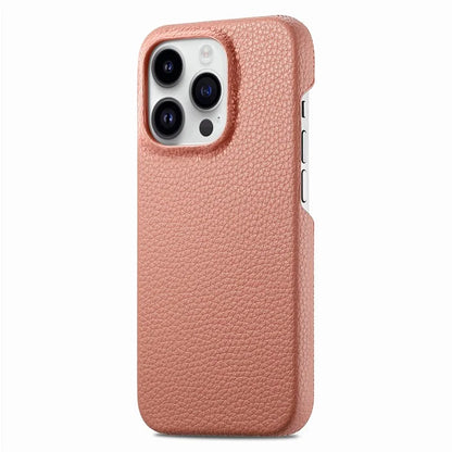 Y1 For iPhone 16 Pro Case Shockproof Litchi Texture Leather+PC Phone Cover