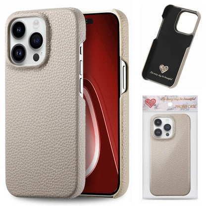 Y1 For iPhone 16 Pro Case Shockproof Litchi Texture Leather+PC Phone Cover