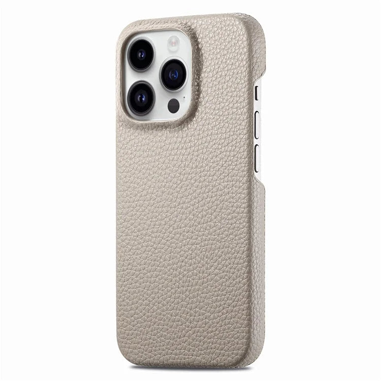 Y1 For iPhone 16 Pro Case Shockproof Litchi Texture Leather+PC Phone Cover