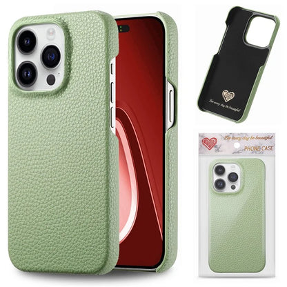 Y1 For iPhone 16 Pro Case Shockproof Litchi Texture Leather+PC Phone Cover