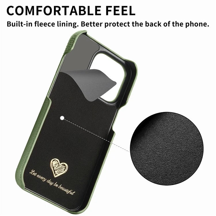Y1 For iPhone 16 Pro Case Shockproof Litchi Texture Leather+PC Phone Cover