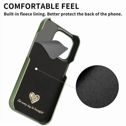 Y1 For iPhone 16 Pro Case Shockproof Litchi Texture Leather+PC Phone Cover