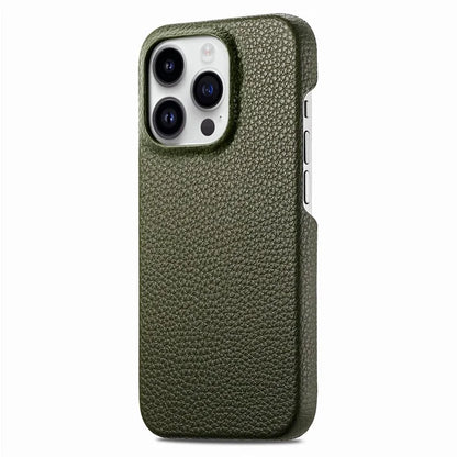 Y1 For iPhone 16 Pro Case Shockproof Litchi Texture Leather+PC Phone Cover