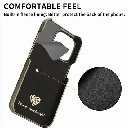 Y1 For iPhone 16 Pro Case Shockproof Litchi Texture Leather+PC Phone Cover