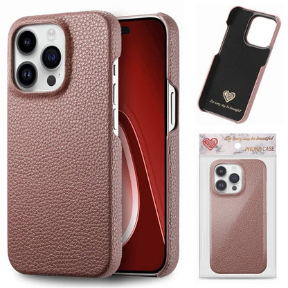 Y1 For iPhone 16 Pro Case Shockproof Litchi Texture Leather+PC Phone Cover