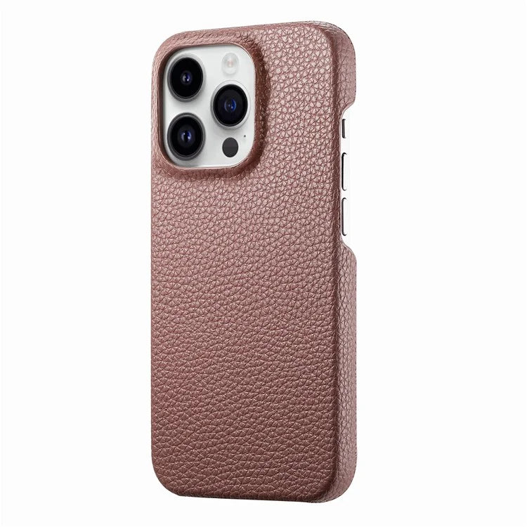 Y1 For iPhone 16 Pro Case Shockproof Litchi Texture Leather+PC Phone Cover