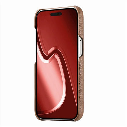 Y1 For iPhone 16 Pro Case Shockproof Litchi Texture Leather+PC Phone Cover
