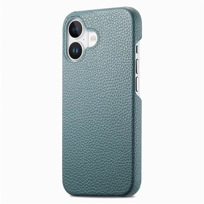 Y1 For iPhone 16 Plus Case Shockproof Litchi Texture Leather+PC Phone Cover