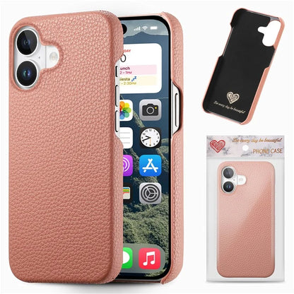 Y1 For iPhone 16 Plus Case Shockproof Litchi Texture Leather+PC Phone Cover