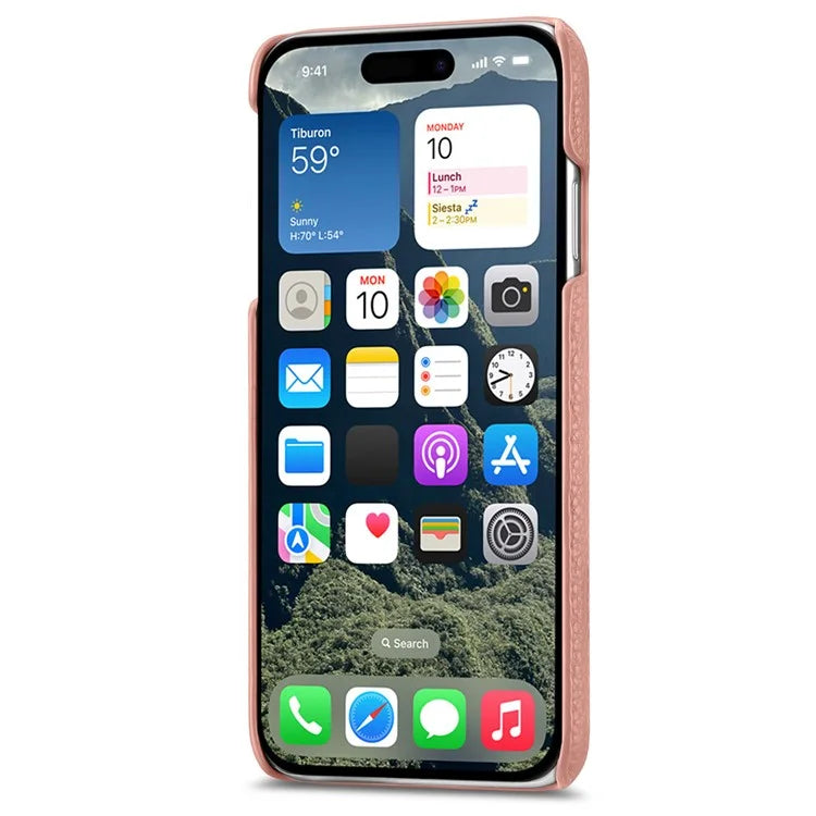 Y1 For iPhone 16 Plus Case Shockproof Litchi Texture Leather+PC Phone Cover