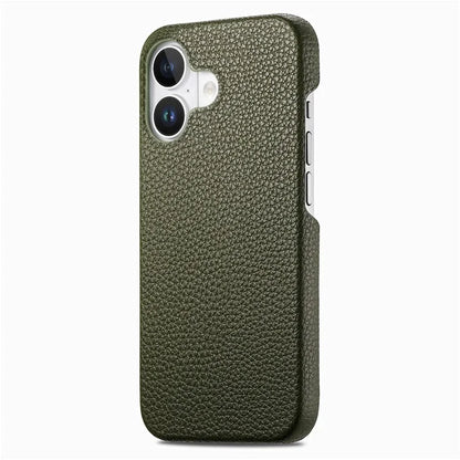 Y1 For iPhone 16 Plus Case Shockproof Litchi Texture Leather+PC Phone Cover