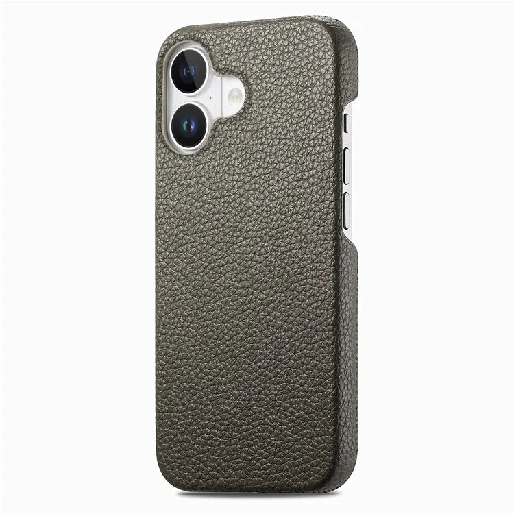 Y1 For iPhone 16 Plus Case Shockproof Litchi Texture Leather+PC Phone Cover