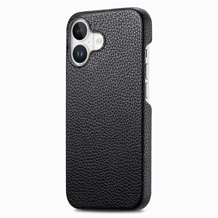 Y1 For iPhone 16 Case Shockproof Litchi Texture Leather+PC Phone Cover