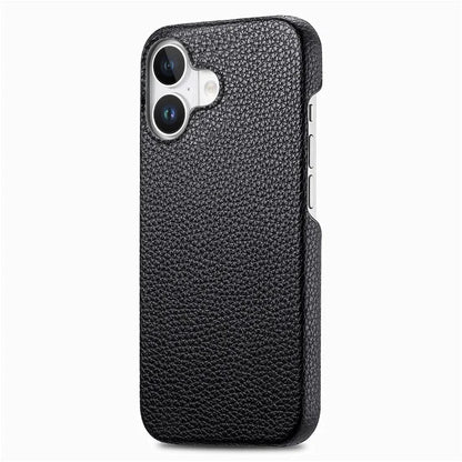 Y1 For iPhone 16 Case Shockproof Litchi Texture Leather+PC Phone Cover