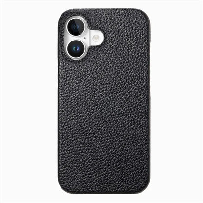 Y1 For iPhone 16 Case Shockproof Litchi Texture Leather+PC Phone Cover