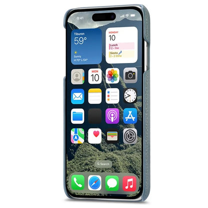 Y1 For iPhone 16 Case Shockproof Litchi Texture Leather+PC Phone Cover
