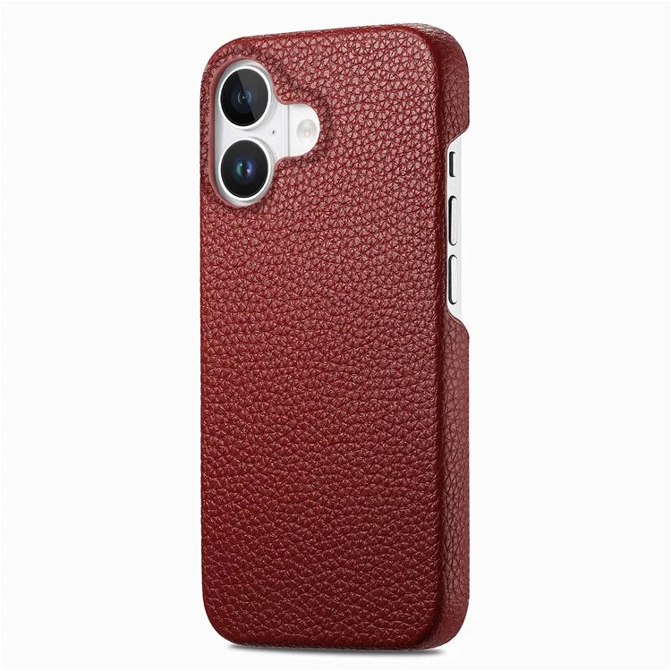 Y1 For iPhone 16 Case Shockproof Litchi Texture Leather+PC Phone Cover