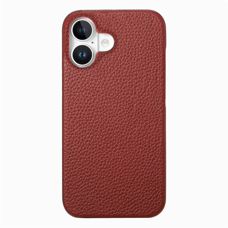 Y1 For iPhone 16 Case Shockproof Litchi Texture Leather+PC Phone Cover