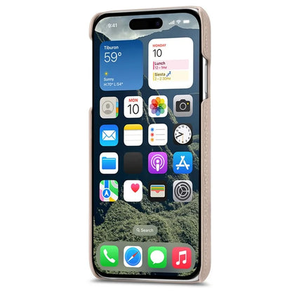 Y1 For iPhone 16 Case Shockproof Litchi Texture Leather+PC Phone Cover