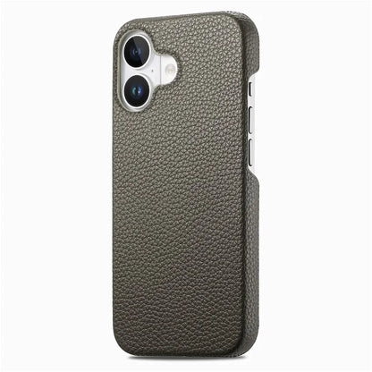 Y1 For iPhone 16 Case Shockproof Litchi Texture Leather+PC Phone Cover
