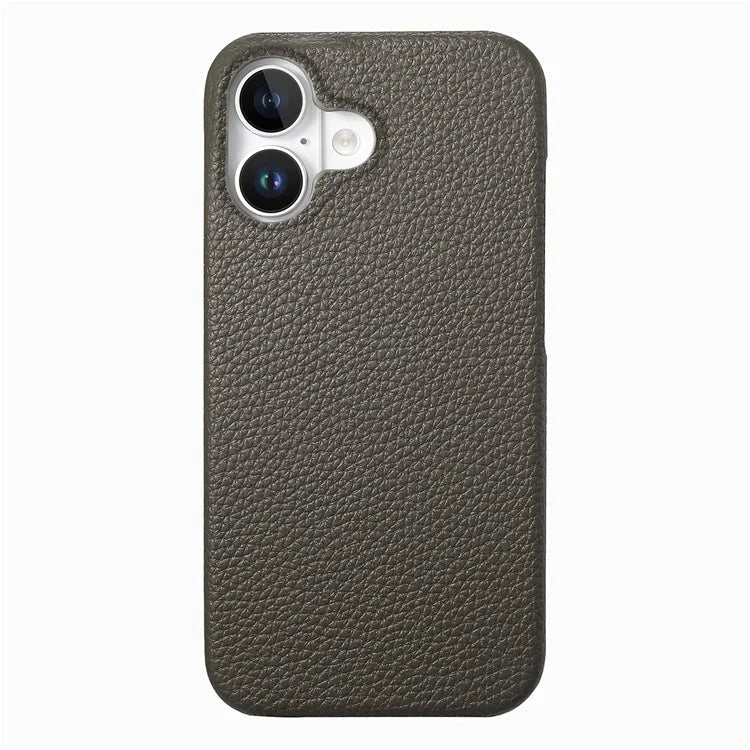 Y1 For iPhone 16 Case Shockproof Litchi Texture Leather+PC Phone Cover