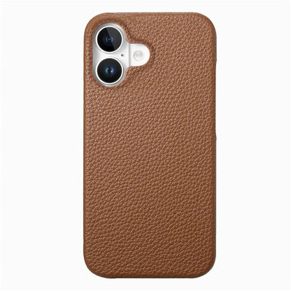 Y1 For iPhone 16 Case Shockproof Litchi Texture Leather+PC Phone Cover