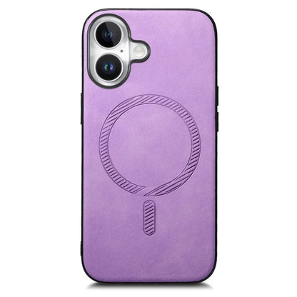 B1 For iPhone 16 Leather Back Case Compatible with MagSafe Skin-Touch Phone Cover