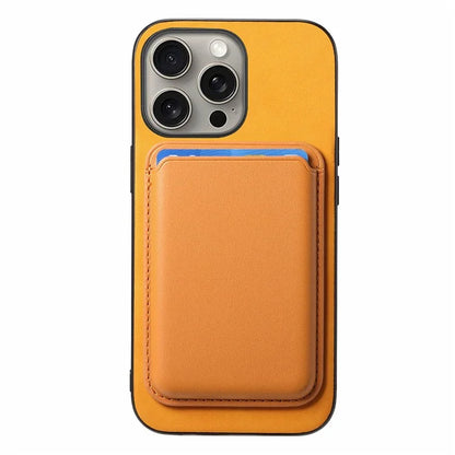 B2 For iPhone 16 Pro Max Case Detachable Magnetic Card Bag Leather+TPU Phone Cover