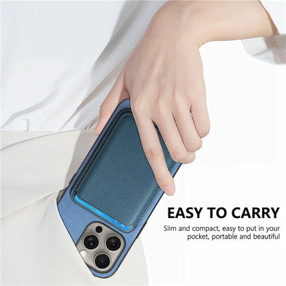 B2 For iPhone 16 Pro Max Case Detachable Magnetic Card Bag Leather+TPU Phone Cover